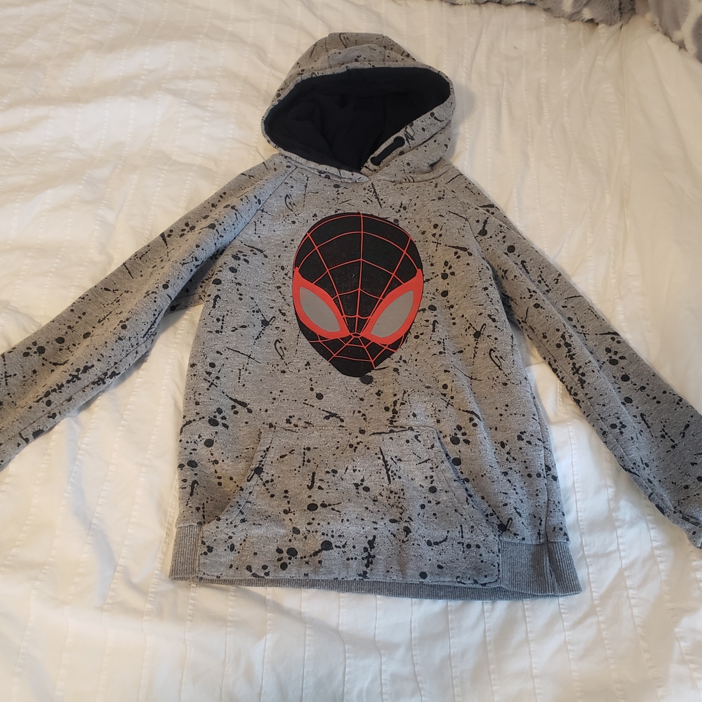 Kids Gray Spider Hoodie